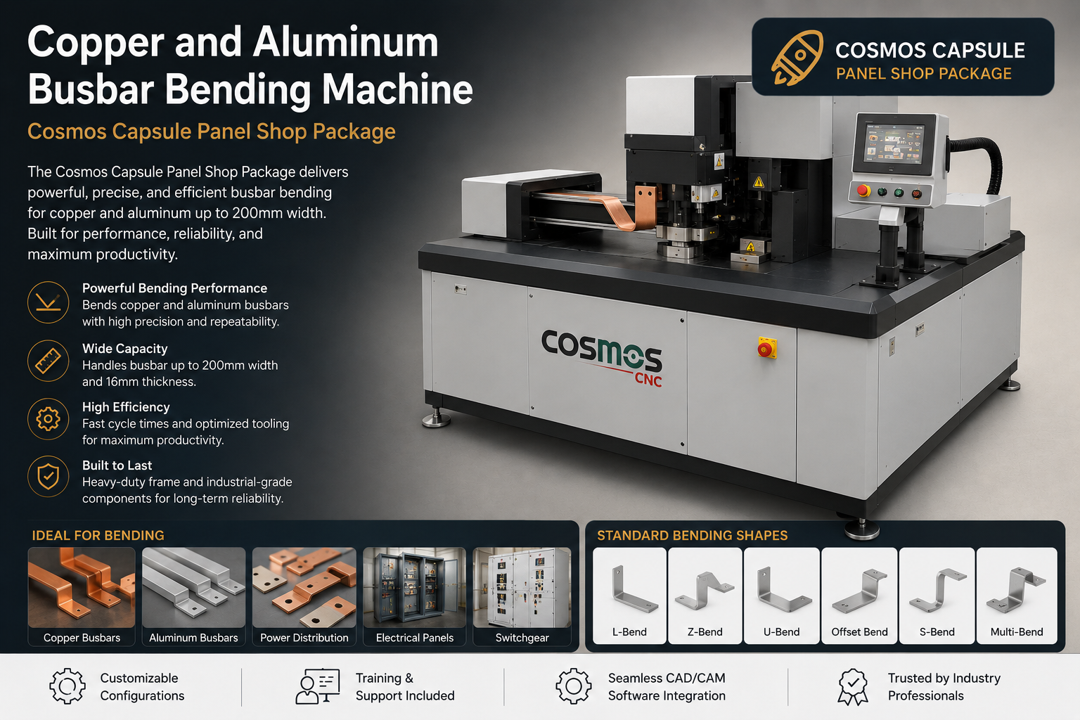 Copper and Aluminum Busbar Bending Machine